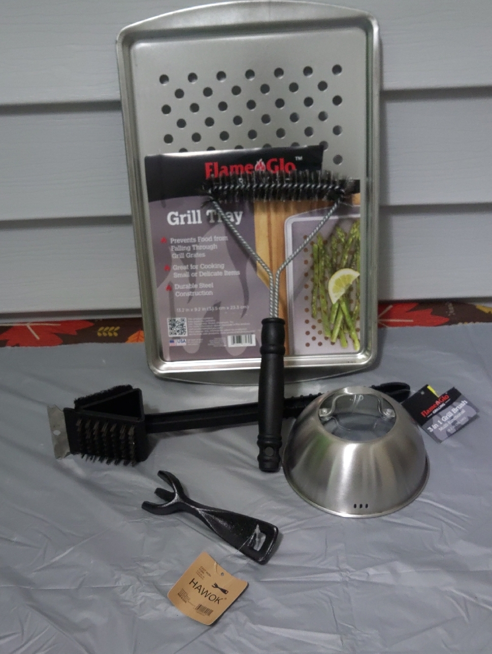 Stainless Steel Grill Tool Set in Silver - 6 Piece BBQ Kit